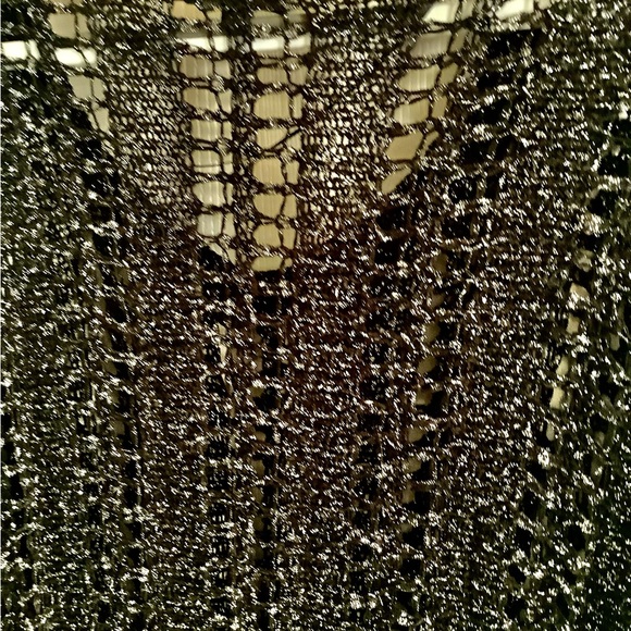 Express crocheted sweater black silver nice over leggings size medium. H… - Picture 8 of 12